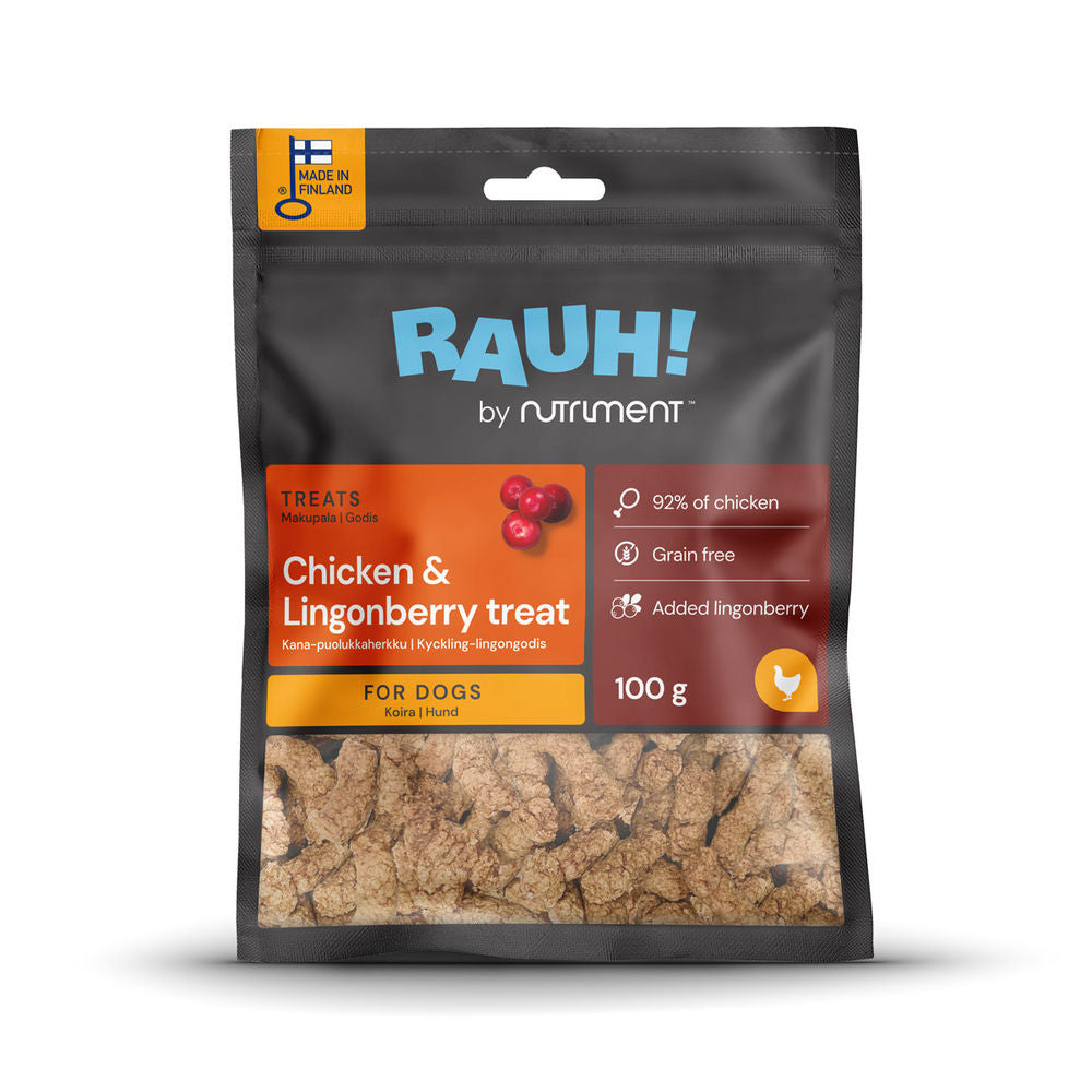 RAUH! Chicken-Lingonberry Treat - Kana-puolukkaherkku koirille 100 g