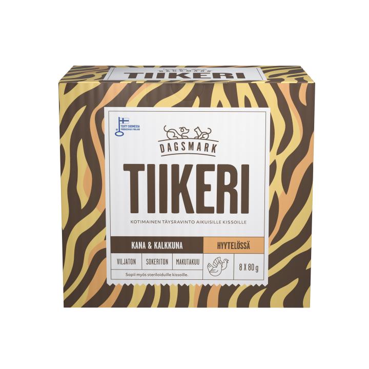 Dagsmark Tiikeri kana-kalkkuna hyytelössä kissalle 8 x 80 g
