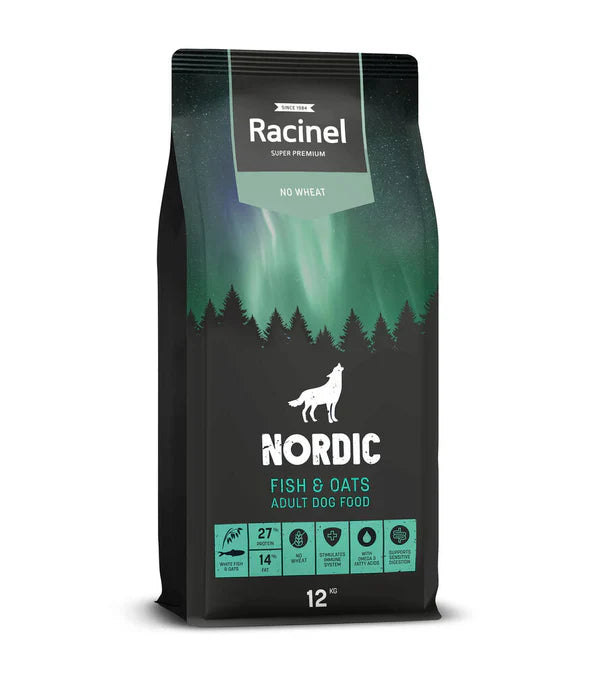 Racinel Nordic Adult Fish & Oats koiralle 12 kg