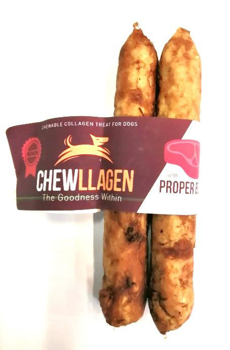 Chewllagen naudanmakuinen pururulla M 12,5 cm 2 kpl