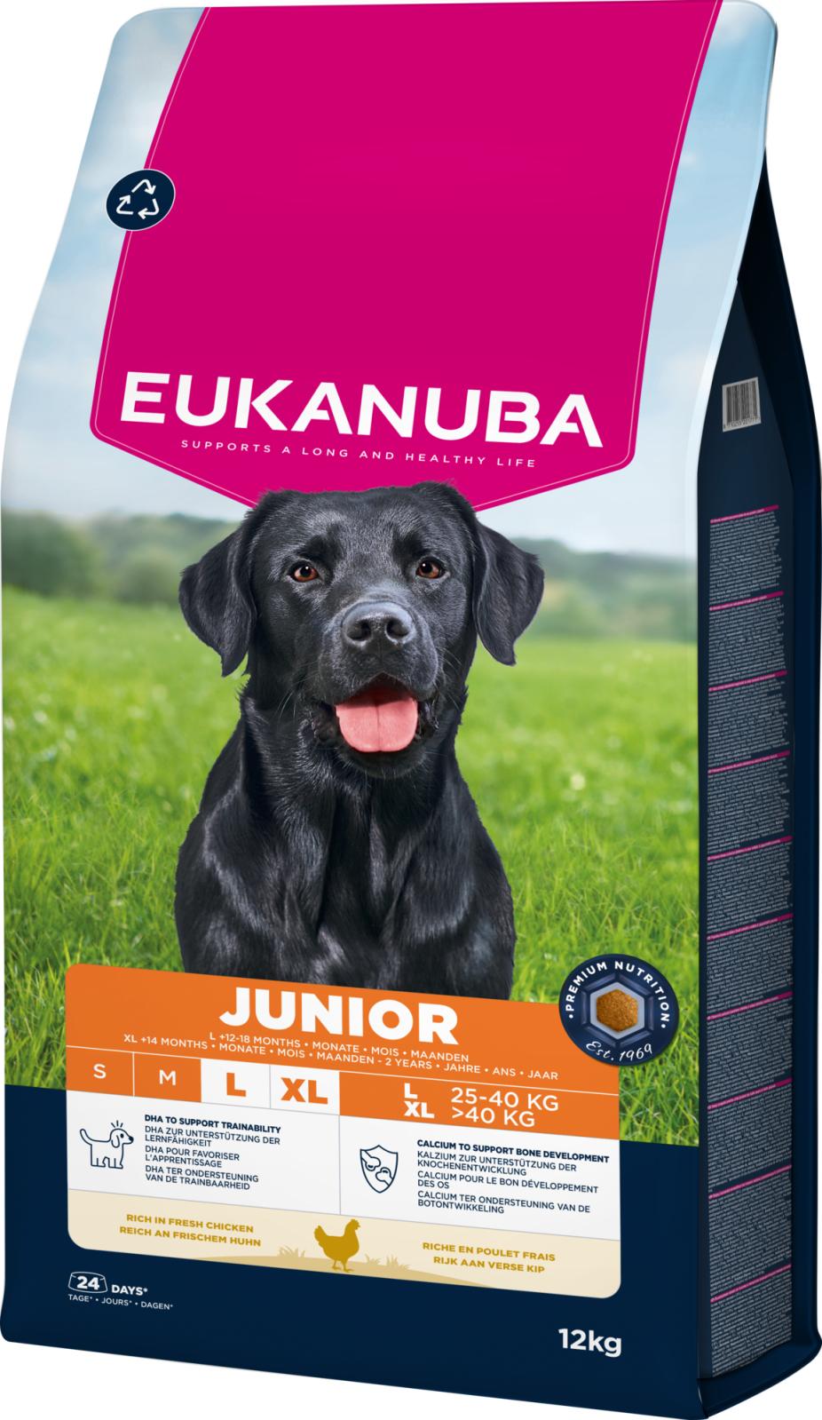 Eukanuba Junior Large Breed Chicken koiran kuivaruoka 12 kg