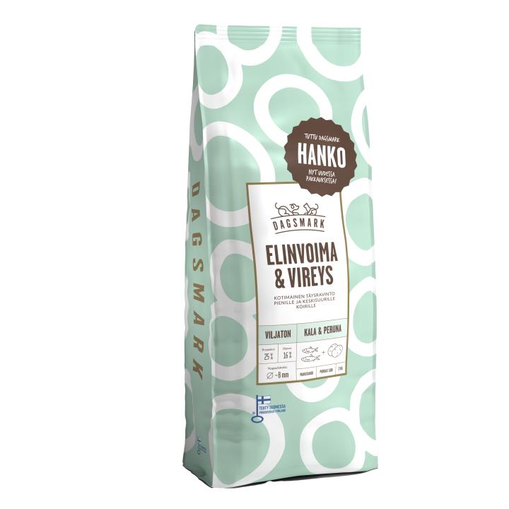 Dagsmark Elinvoima & Vireys viljaton kala-peruna koiralle 2 kg