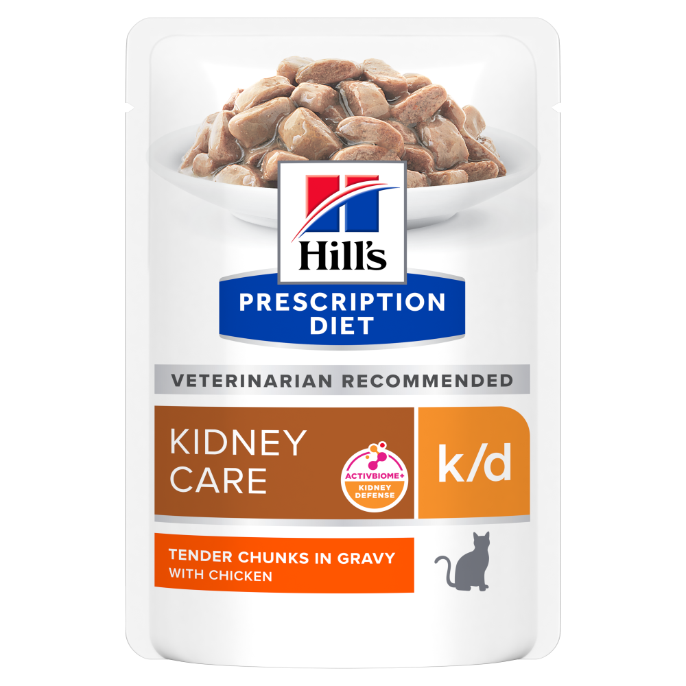 Hill's k/d Kidney Care ActivBiome+ Kidney Defense with Chicken kissalle 85 g MAISTELUPAKKAUS