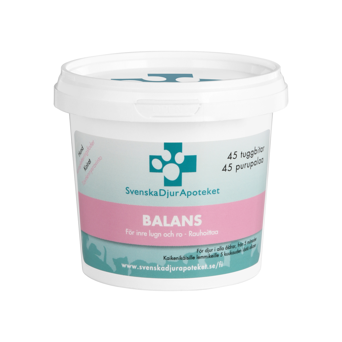 Svenska DjurApoteket Balans koiralle 45 purutablettia
