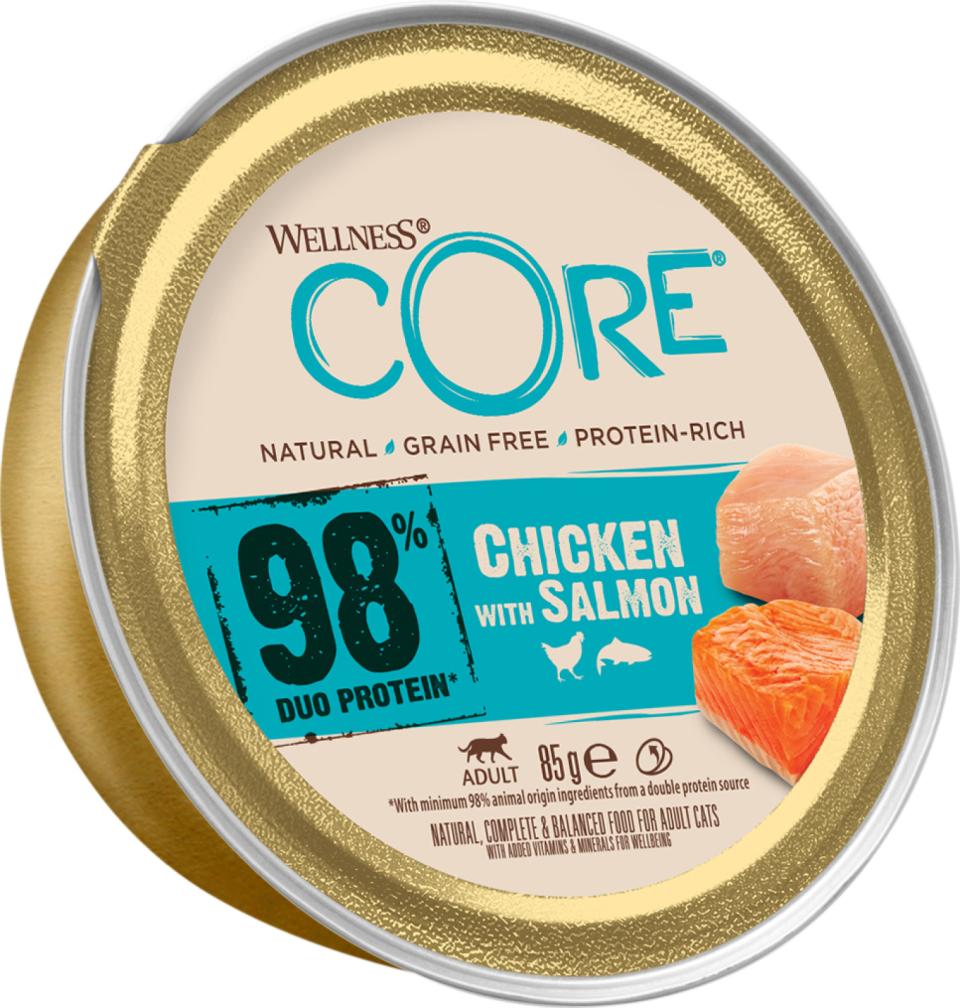 Core cat 98% chicken & salmon kissalle 85 g