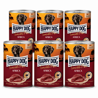 Happy Dog Pur Africa – Strutsi 6 x 400 g
