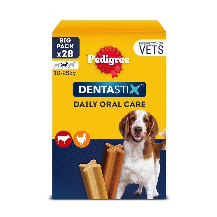 Pedigree Dentastix M 10 - 25 kg koiralle 28 kpl