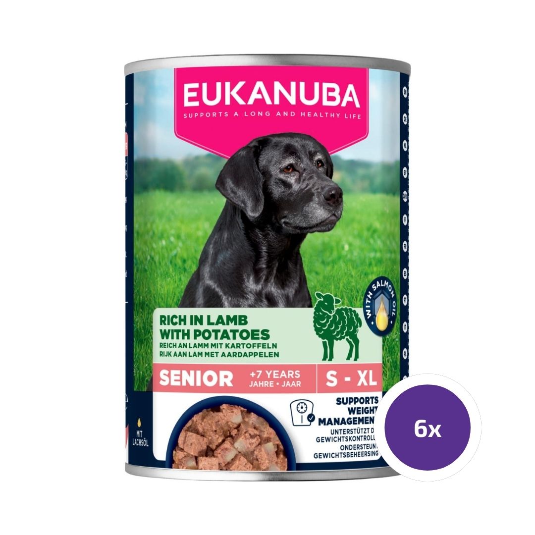 Eukanuba wet food senior lamb with potatoes koiralle 6 x 400 g SÄÄSTÖPAKKAUS