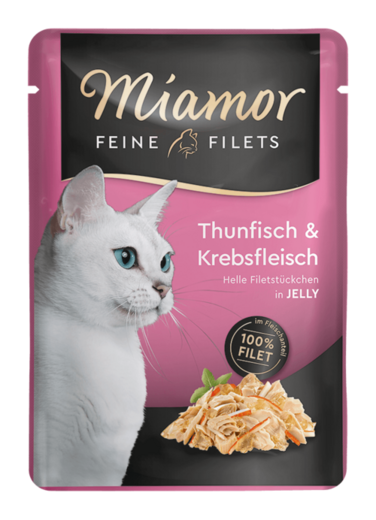 Miamor Feine Filets in Jelly tonnikala- ja rapufileepaloja kissalle 24 x 100 g