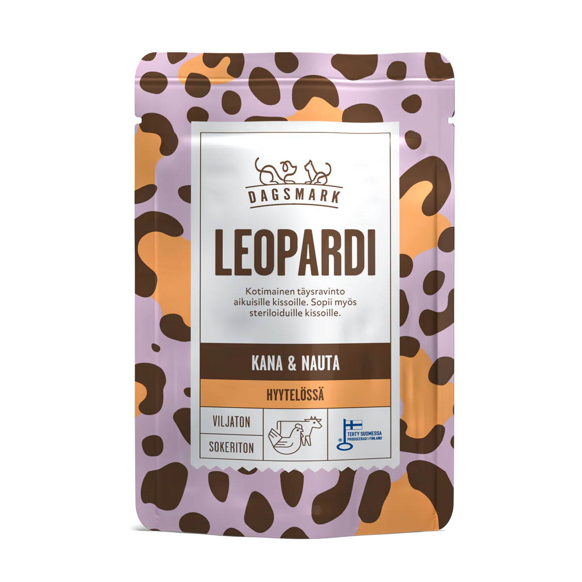 Dagsmark Leopardi kana-nauta hyytelössä kissalle 80 g MAISTELUPAKKAUS
