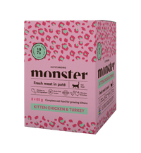 Monster Cat Pouches Kitten Chicken-Turkey kissalle 8 x 85 g