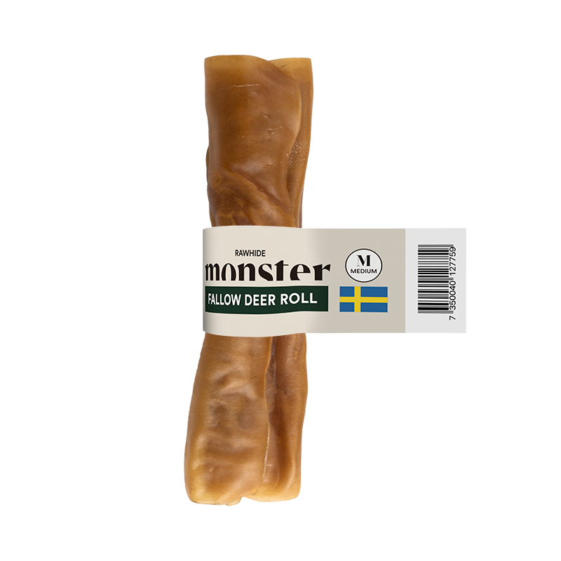 Monster Rawhide Fallow Deer Medium Roll 1 kpl