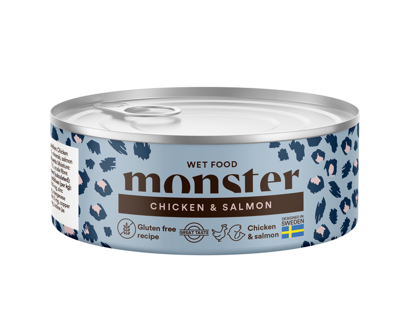 Monster Cat Adult Multi Protein Chicken-Salmon kissalle 12 x 100 g