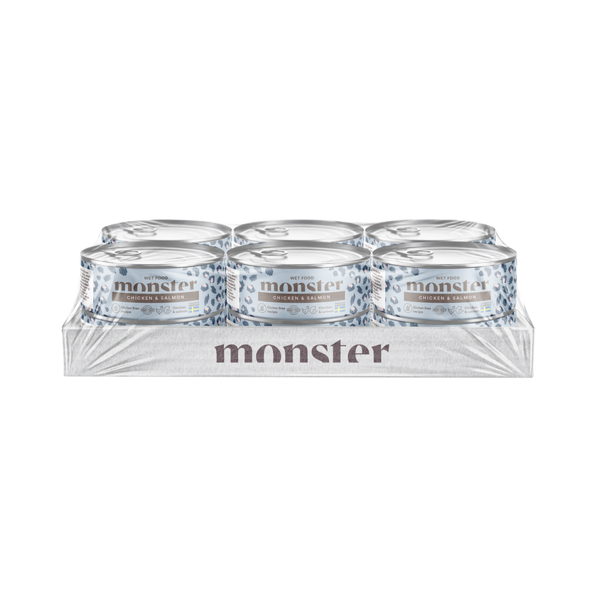 Monster Cat Adult Multi Protein Chicken-Salmon kissalle 12 x 100 g