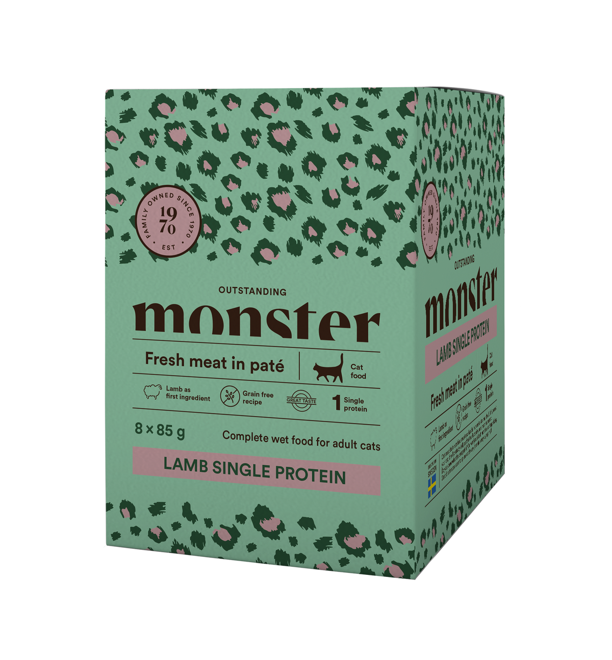 Monster Cat Pouches Adult Lamb kissalle 8 x 85 g