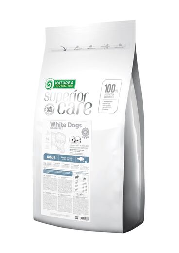 Nature's Protection Superior Care White Dogs Adult Large vaaleat kalat koiralle BREEDER 17 kg