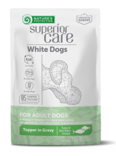 Nature's Protection Superior Care White Adult All Breed Tonnikala & Meriahven koiralle 70g