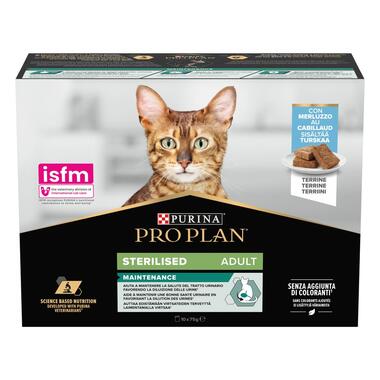 Pro Plan Cat Adult Sterilised Cod Fish Maintenance 10 x 75 g