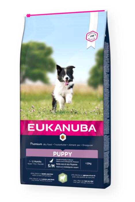 Eukanuba Canine Puppy Small & Medium Lamb & Rice 12 kg