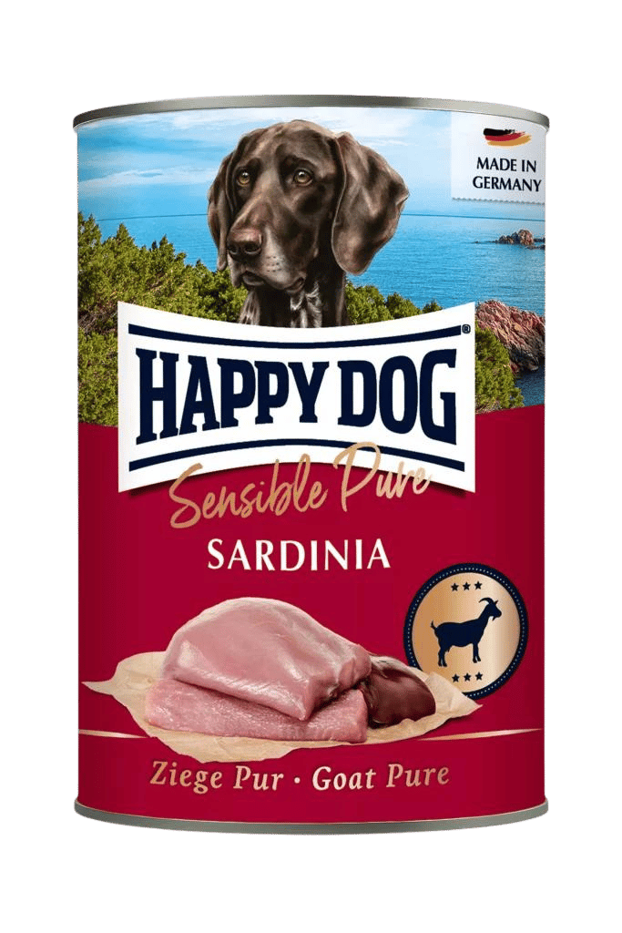 Happy Dog Pur Sardinia – Vuohi 400 g MAISTELUPAKKAUS