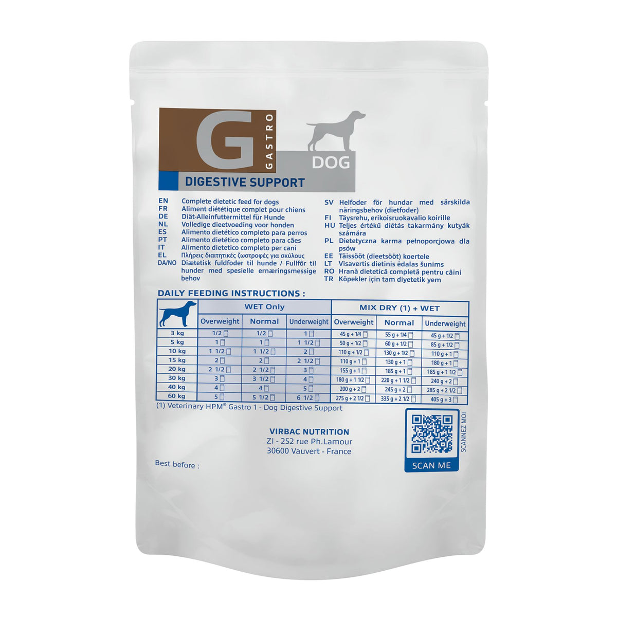 Virbac Veterinary HPM Digestive Support koiralle 300 g MAISTELUPAKKAUS