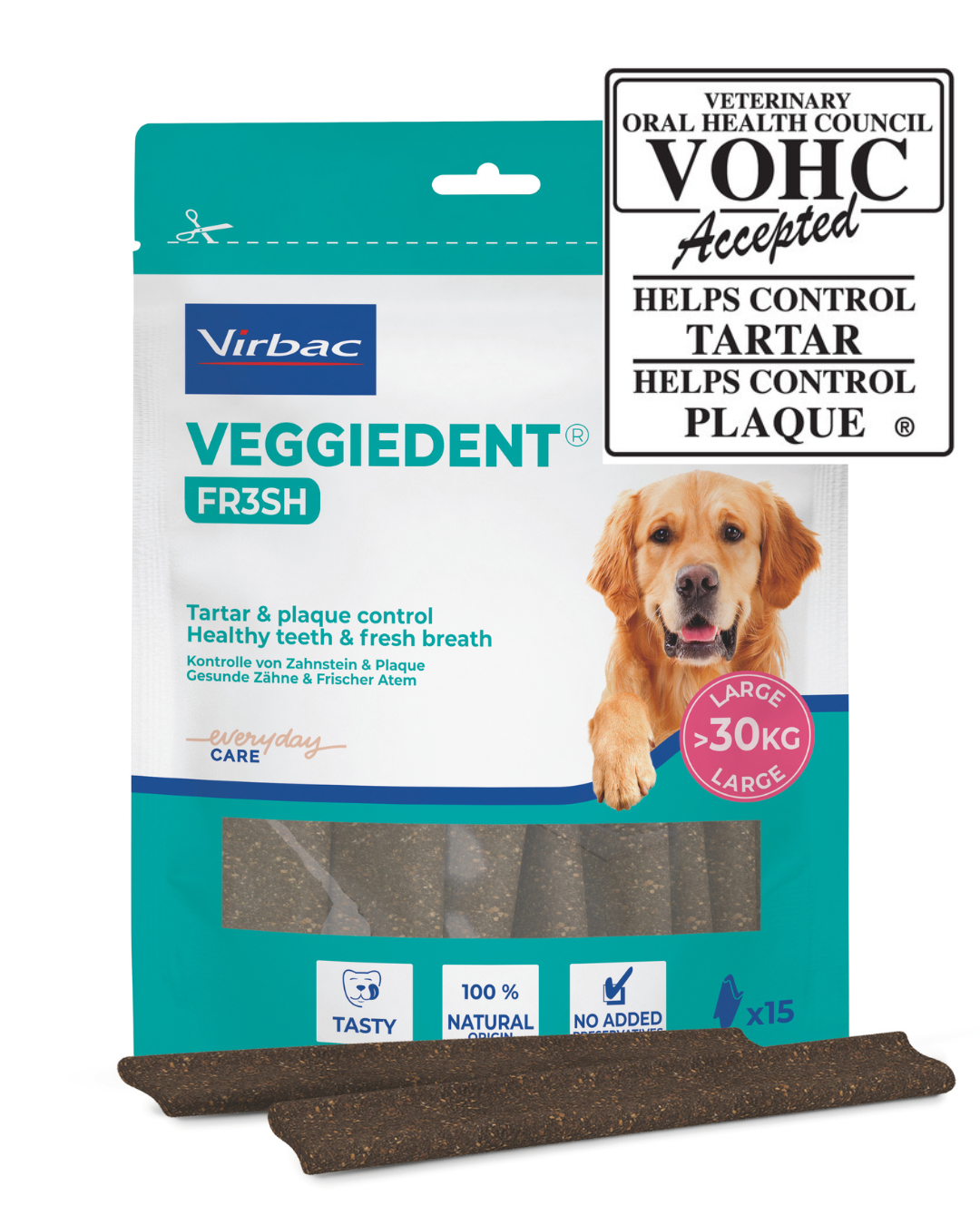 Virbac VeggieDent purupalat koiralle yli 30 kg