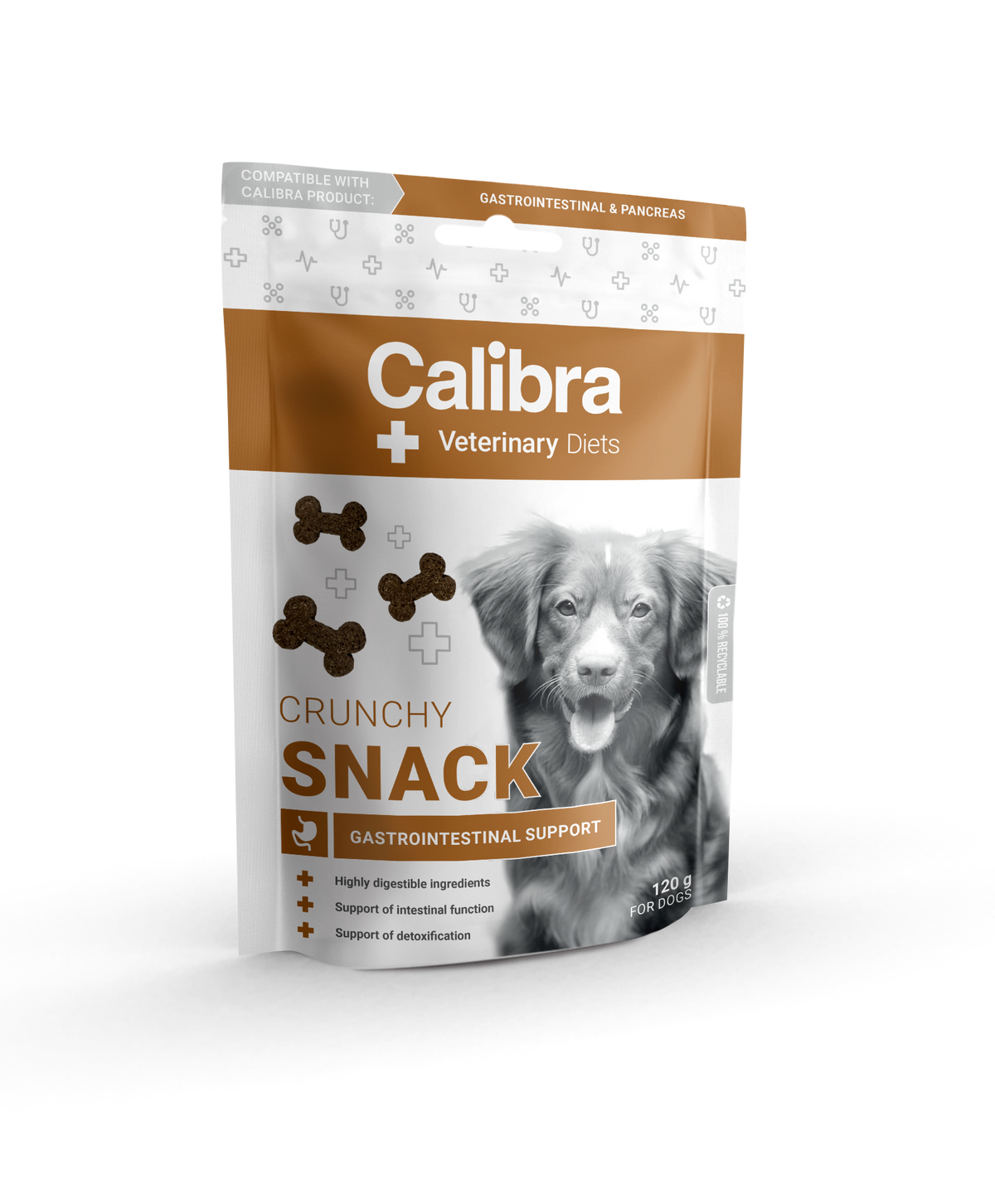 Calibra Veterinary Diet Crunchy Snack Gastrointestinal makupala koiralle 6 x 120 g SÄÄSTÖPAKKAUS