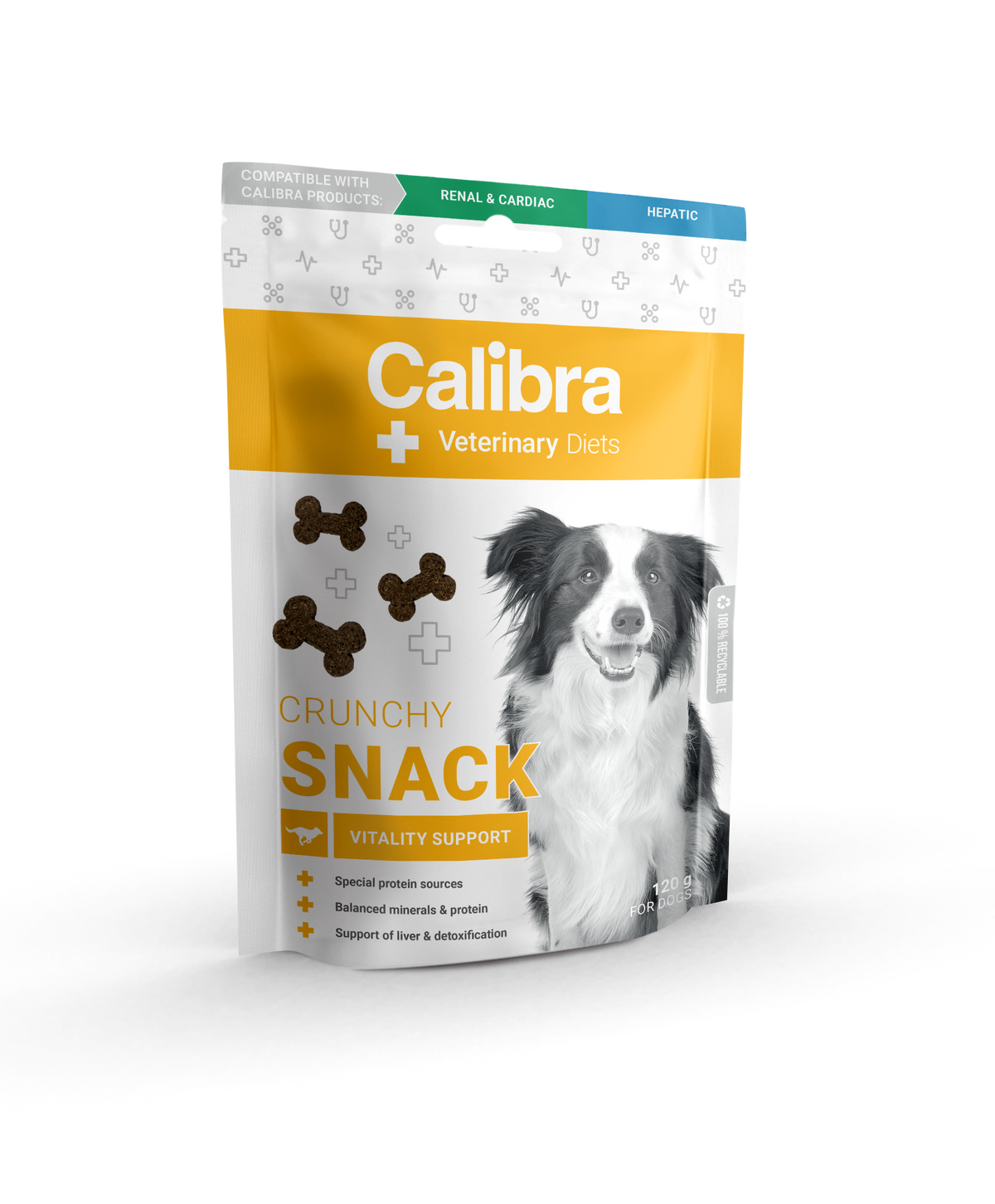 Calibra Veterinary Diet Crunchy Snack Vitality Support makupala koiralle 120 g