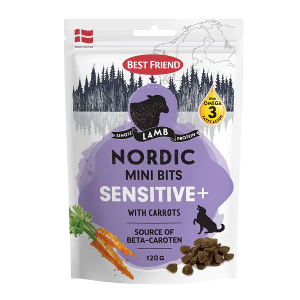 Best Friend Nordic Mini Bits Sensitive+ lammasmakupala koiralle 120 g