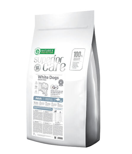 Nature's Protection Superior Care White Dogs Adult Small & Mini vaaleat kalat koiralle BREEDER 17 kg
