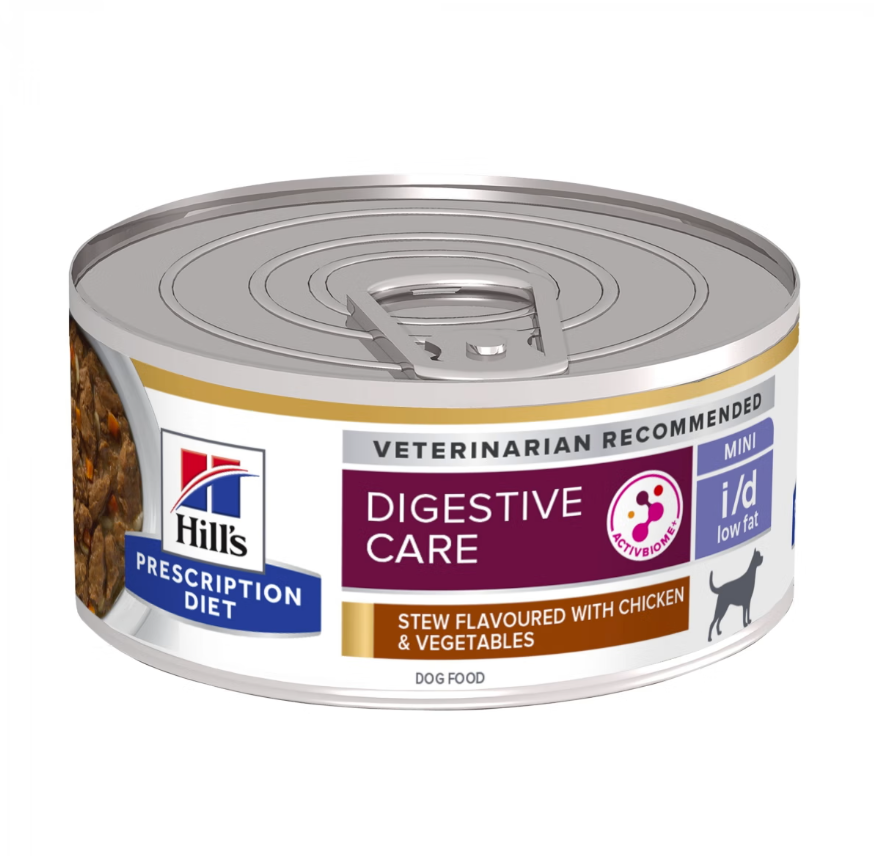 Hill's i/d Digestive Care Mini Low Fat with Chicken & Vegetables muhennos koiralle 24 x 156 g