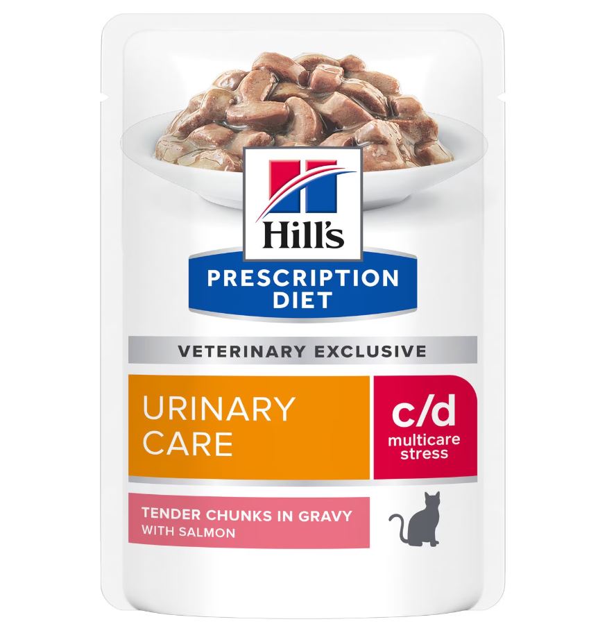 Hill's c/d Urinary Care Stress with Salmon kissalle 85 g MAISTELUPAKKAUS