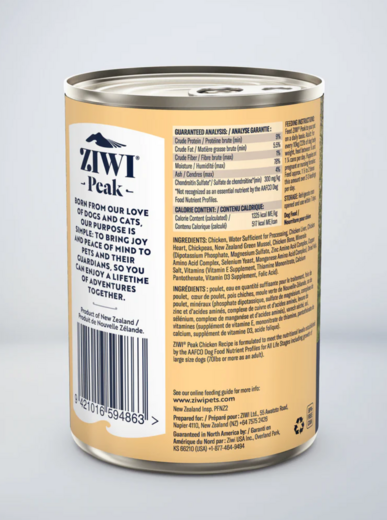 ZiwiPeak Kana Koiralle 12 x 390 g