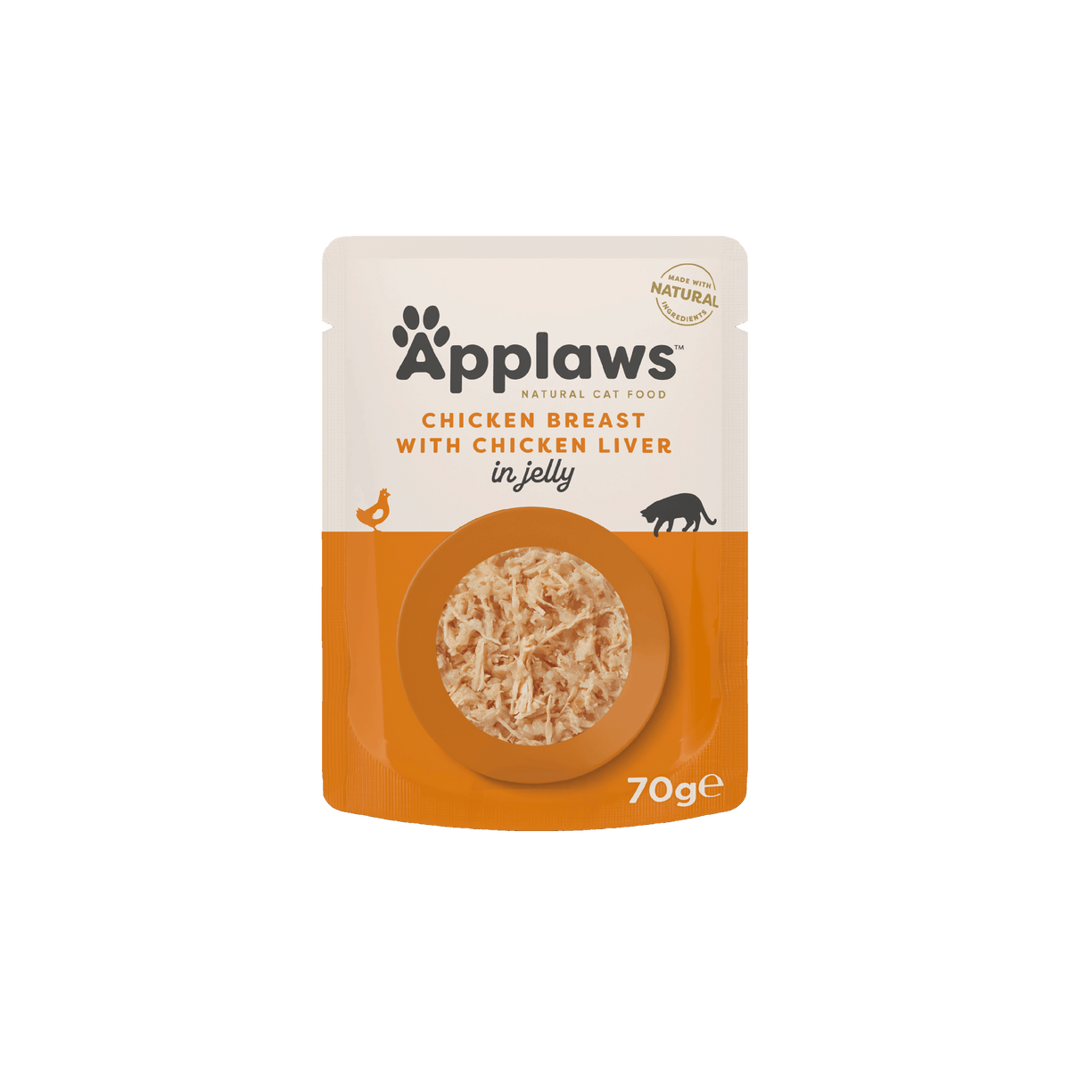 Applaws Kissa Kana & Maksa Jelly annospussi 16 x 70g