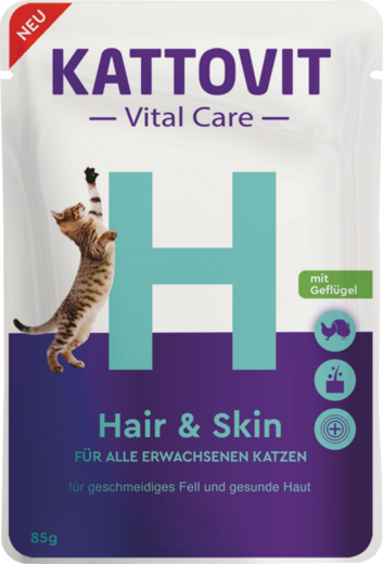 Kattovit Vital Care Hair & Skin siipikarja 85 g