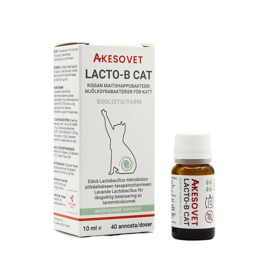 Akeso Vet Lacto-B Cat Gut täydennysrehu kissalle 10 ml