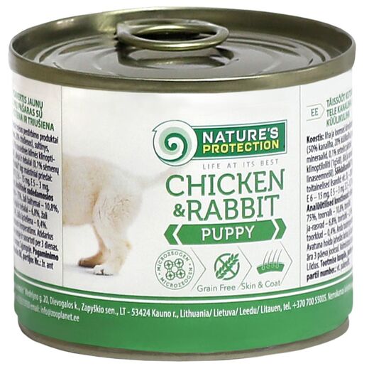 Nature's Protection Puppy kana & kani purkki koiralle 200 g