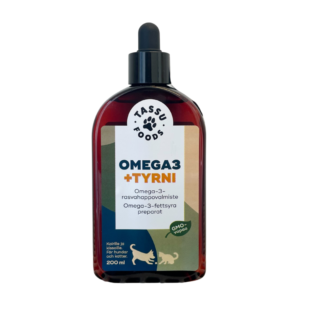 Tassu foods Omega-3 + Tyrni koiralle ja kissalle 200ml