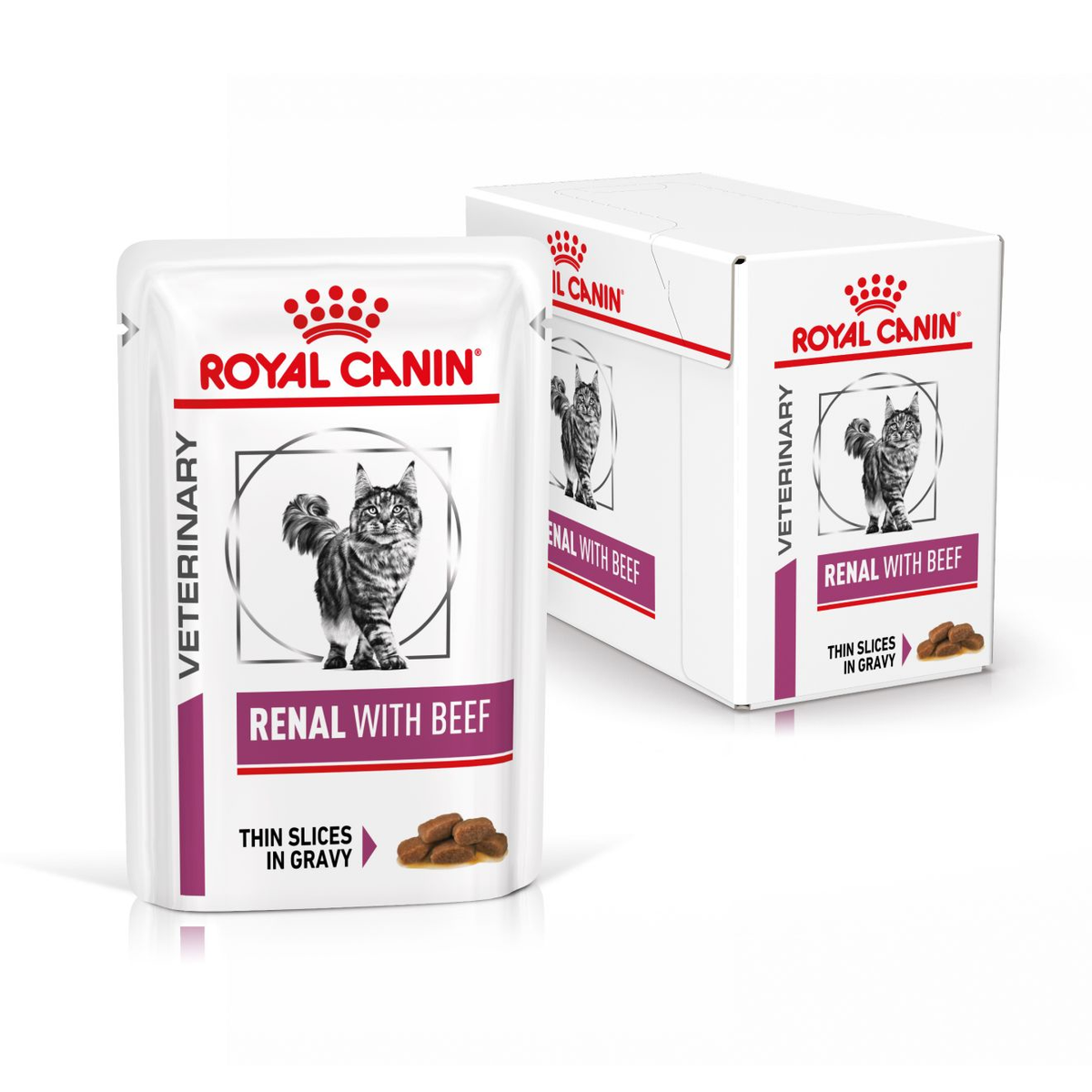 Royal Canin Veterinary Diets Renal Beef kissan märkäruoka 12 x 85 g