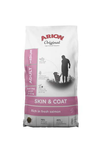 Arion Skin & Coat Medium kala koiralle 12 kg