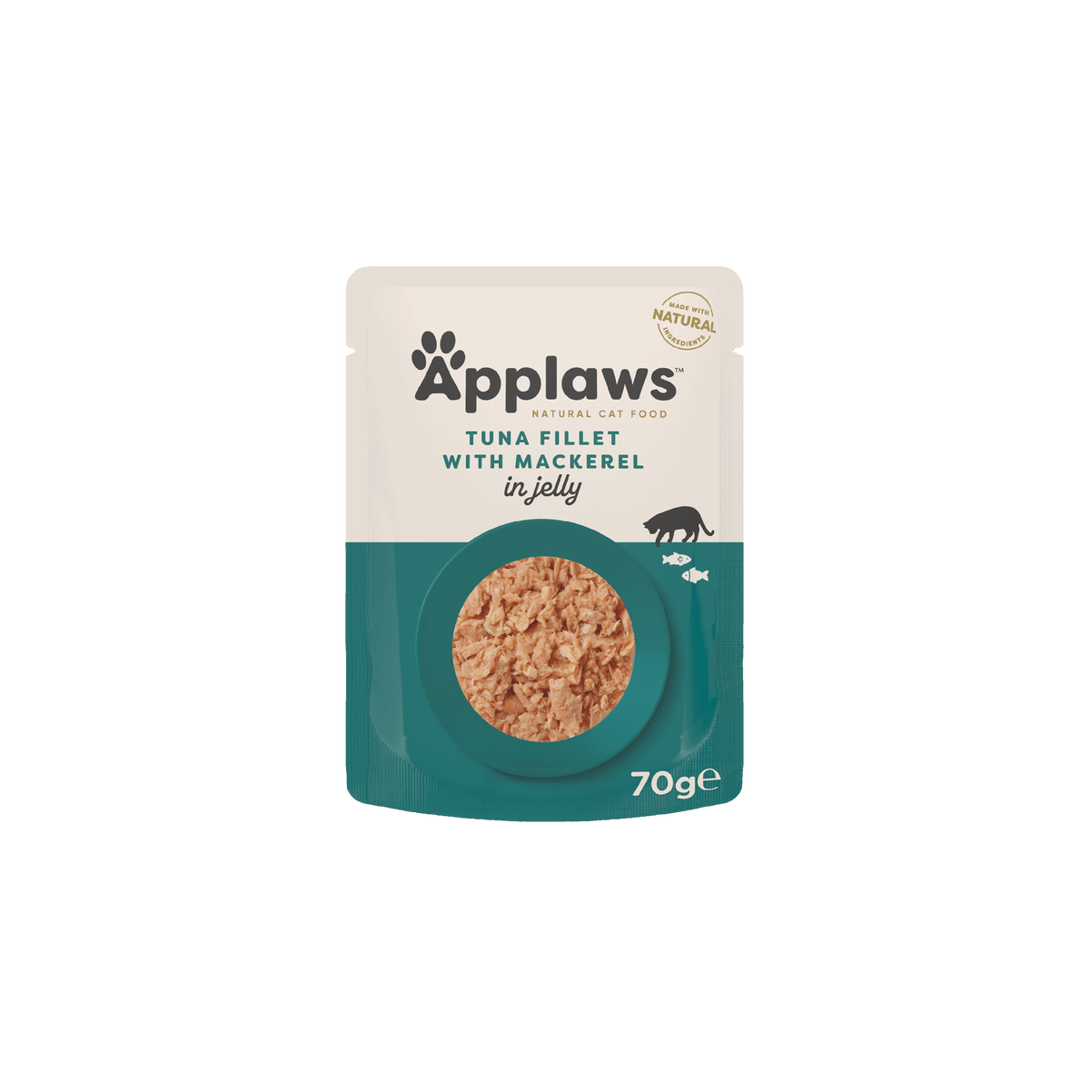 Applaws Kissa tonnikala & makrilli hyytelössä annospussi 16 x 70g
