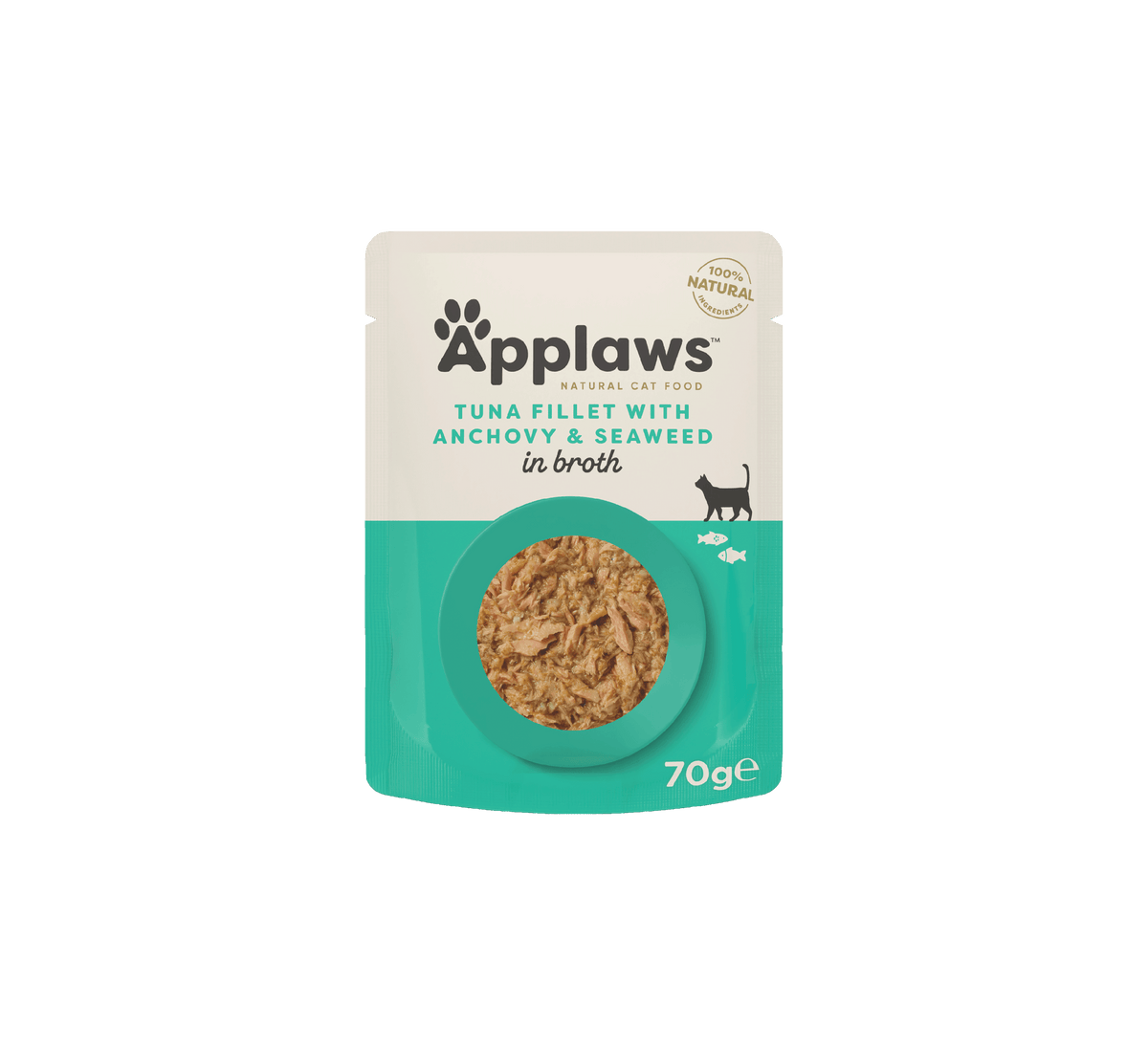 Applaws Kissa tonnikala & anjovis & merilevä annospussi 70 g