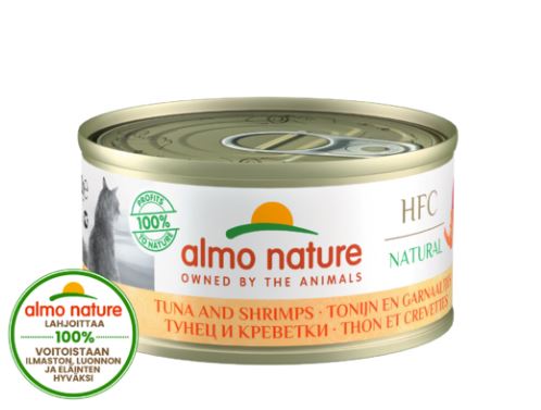 Almo Nature HFC Natural Tonnikala ja Katkarapu 24 x 70 g