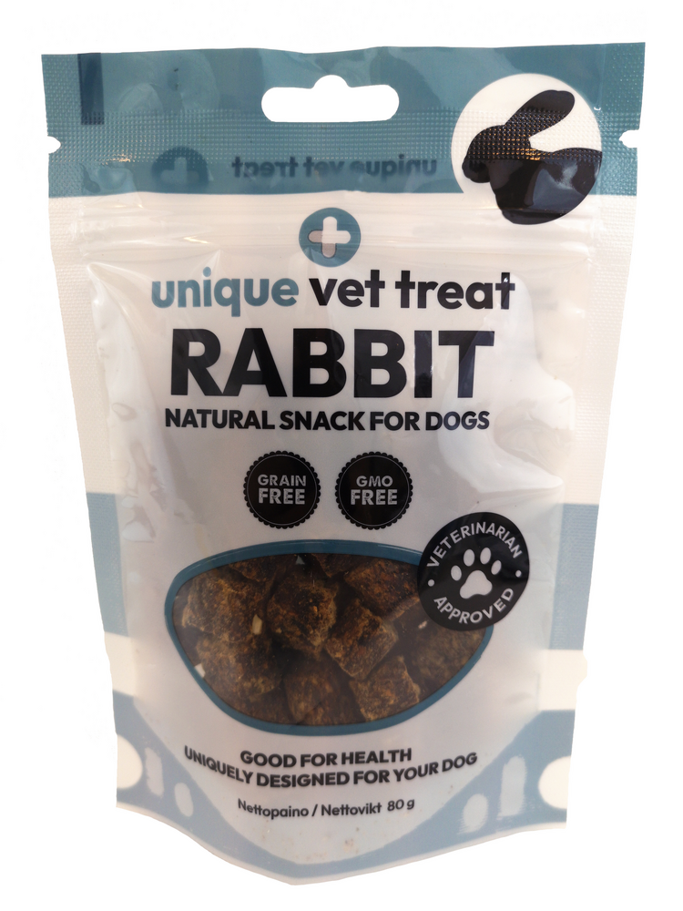 Unique vet treat Rabbit 80 g koiralle