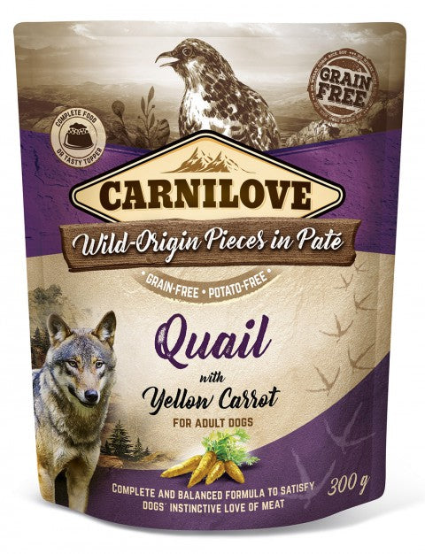 Carnilove Quail with Yellow Carrot Paté for Adult koirille 300 g