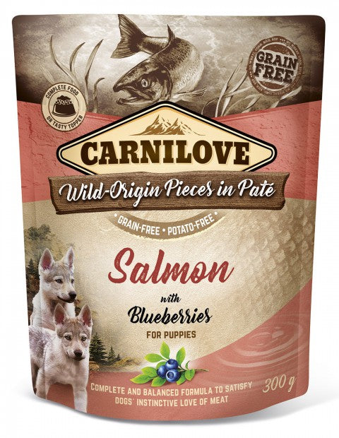 Carnilove Salmon with Blueberries Paté for Puppies koirille 300 g