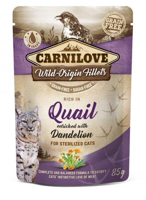 Carnilove Quail with Dandelion for Sterilized kissoille 85 g