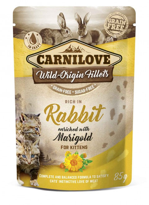 Carnilove Rabbit with Marigold for Kittens kissoille 24 x 85 g