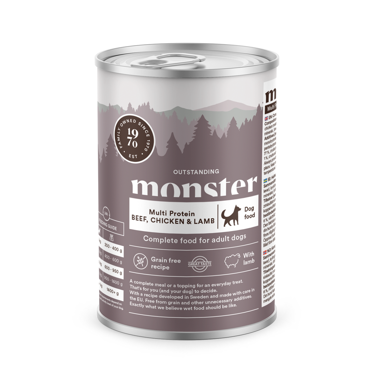 Monster Dog Adult Multi Protein Beef-Chicken-Lamb koiralle 400 g MAISTELUPAKKAUS