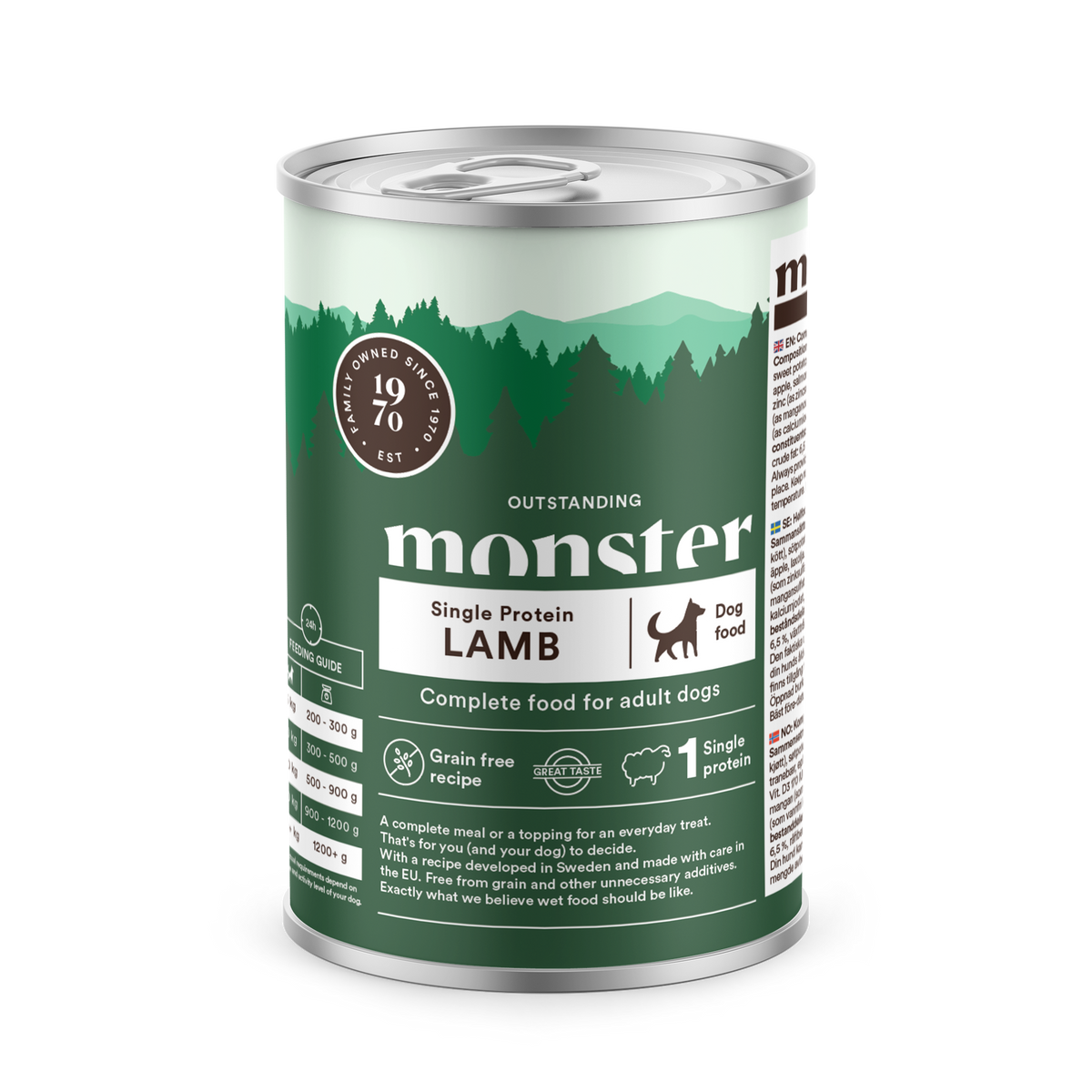 Monster Dog Adult Single Protein Lamb koiralle 6 x 400 g